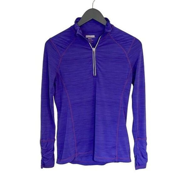 Kirkland Signature Women’s‎ Athletic 1/4 Zip Top Jacket Size Small Purple - Picture 1 of 8